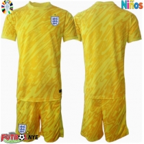 Camiseta Inglaterra Portero Visitante Equipación para niños Eurocopa 2024 manga corta (+ pantalones cortos)